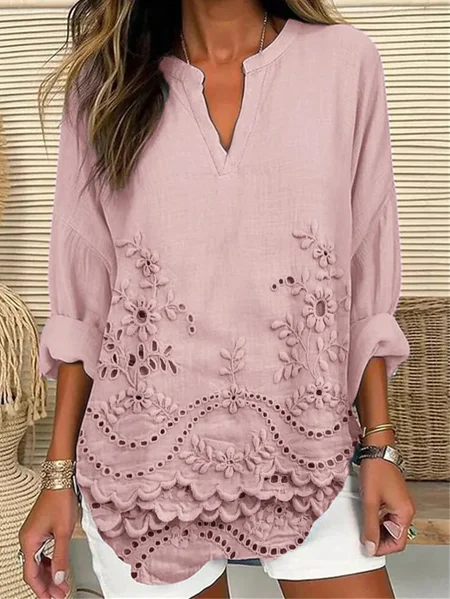 Women Floral Long Sleeve Shirt Spring/Fall V Neck Daily Casual Top, Pink, Blouses
Women Floral Long Sleeve Shirt Spring/Fall V Neck Daily Casual Top, Pink, Blouses