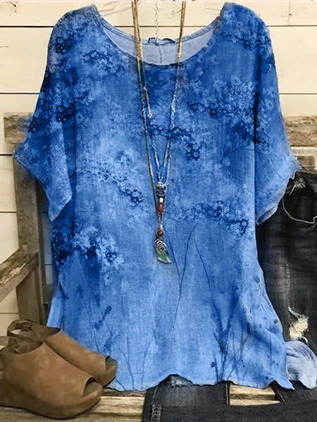 Women Floral Short Sleeve Tee T-shirt Crew Neck Printing Casual Summer Graphic Tee Top, Blue, T-Shirts
Women Floral Short Sleeve Tee T-shirt Crew Neck Printing Casual Summer Graphic Tee Top, Blue, T-Shirts
