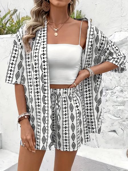 Women Striped Two-Piece Set Holiday Half Sleeve Vintage Summer Short Sets Matching Set, Black-white, Suit Set
Women Striped Two-Piece Set Holiday Half Sleeve Vintage Summer Short Sets Matching Set, Black-white, Suit Set