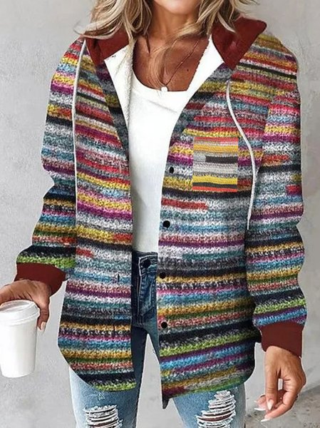Women's Spring/Fall Outerwear Casual Striped Long Sleeve Jacket, Multicolor, Jackets
Women's Spring/Fall Outerwear Casual Striped Long Sleeve Jacket, Multicolor, Jackets