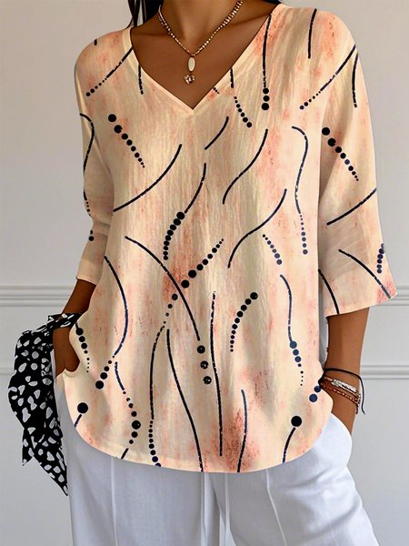Women Striped V Neck Casual Three Quarter Sleeve T-shirt, Yellow, Blouses & Shirts
Women Striped V Neck Casual Three Quarter Sleeve T-shirt, Yellow, Blouses & Shirts