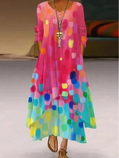 Women Gradient Pattern Summer Dress Crew Neck Long Sleeve Shirt Dress A-Line Dress, As picture, Dresses
Women Gradient Pattern Summer Dress Crew Neck Long Sleeve Shirt Dress A-Line Dress, As picture, Dresses