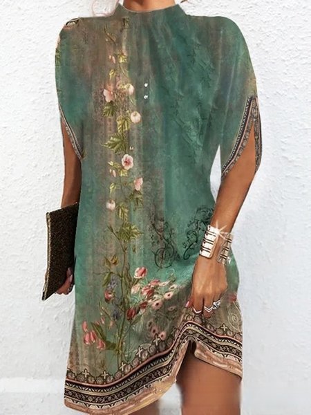 Women Geometric Dolman Sleeve Summer Printing Dress Crew Neck Short Sleeve Tank A-Line Dress, Darkgreen, Dresses
Women Geometric Dolman Sleeve Summer Printing Dress Crew Neck Short Sleeve Tank A-Line Dress, Darkgreen, Dresses