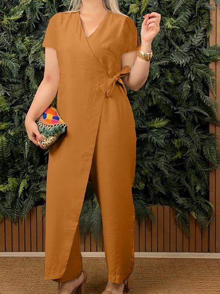 Women Plain V Neck Half Sleeve Casual Summer Cotton Jumpsuit, Color7, Jumpsuits&Rompers
Women Plain V Neck Half Sleeve Casual Summer Cotton Jumpsuit, Color7, Jumpsuits&Rompers