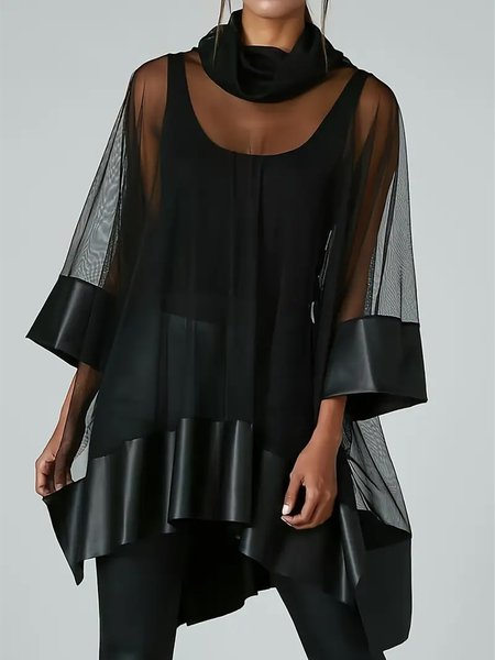 Urban Plain Split Joint Raglan Sleeve Blouse Not Included Vest, Black, Blouses and Shirts
Urban Plain Split Joint Raglan Sleeve Blouse Not Included Vest, Black, Blouses and Shirts