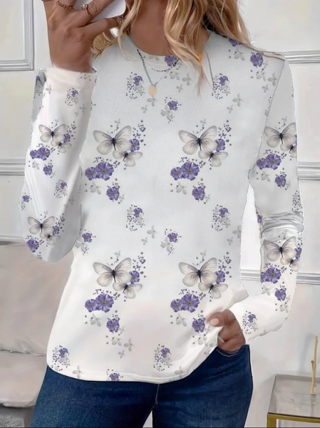Women Floral Long Sleeve Tee T-shirt Crew Neck Printing Casual Spring/Fall Graphic Tee Top, White, T-Shirts
Women Floral Long Sleeve Tee T-shirt Crew Neck Printing Casual Spring/Fall Graphic Tee Top, White, T-Shirts