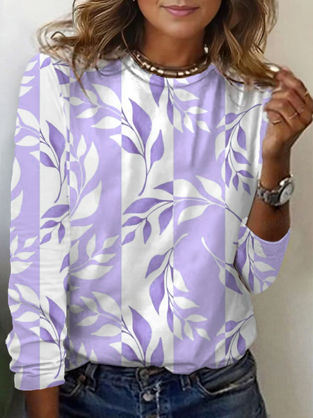 Women Floral Long Sleeve Tee T-shirt Crew Neck Printing Casual Spring/Fall Graphic Tee Top, Purple, T-Shirts
Women Floral Long Sleeve Tee T-shirt Crew Neck Printing Casual Spring/Fall Graphic Tee Top, Purple, T-Shirts