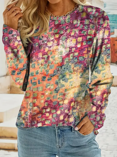 Women Abstract Long Sleeve Tee T-shirt Crew Neck Printing Casual Spring/Fall Graphic Tee Top, As picture, T-Shirts
Women Abstract Long Sleeve Tee T-shirt Crew Neck Printing Casual Spring/Fall Graphic Tee Top, As picture, T-Shirts