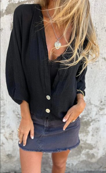 Women Plain Spring/Fall Cover-up Vintage Split Joint Lightweight Cardigan, Black, Cardigans
Women Plain Spring/Fall Cover-up Vintage Split Joint Lightweight Cardigan, Black, Cardigans