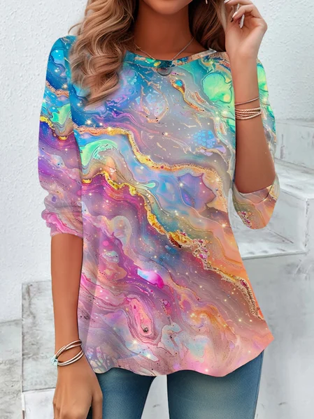 Women Abstract Long Sleeve Tee T-shirt Crew Neck Printing Casual Spring/Fall Graphic Tee Top, As picture, T-Shirts
Women Abstract Long Sleeve Tee T-shirt Crew Neck Printing Casual Spring/Fall Graphic Tee Top, As picture, T-Shirts