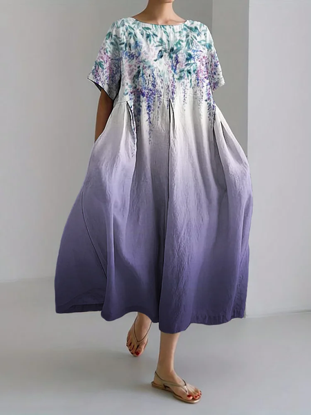 Women Floral Summer Dress Crew Neck Short Sleeve A-Line Dress, As picture, Dresses
Women Floral Summer Dress Crew Neck Short Sleeve A-Line Dress, As picture, Dresses