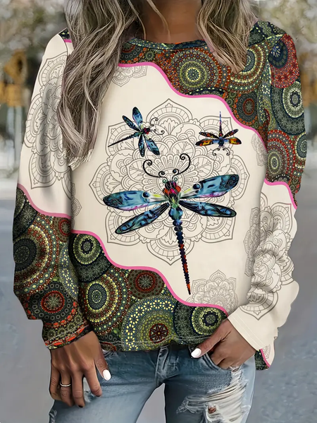 Women Dragonfly Crew Neck Printing Casual Spring/Fall Long Sleeve Sweatshirt, As picture, Sweatshirts & Hoodies
Women Dragonfly Crew Neck Printing Casual Spring/Fall Long Sleeve Sweatshirt, As picture, Sweatshirts & Hoodies