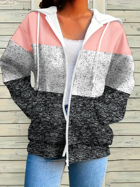 Women Spring/Fall Outerwear Casual Printing Multicolor Block Long Sleeve Hoodie Jacket, As picture, Coats
Women Spring/Fall Outerwear Casual Printing Multicolor Block Long Sleeve Hoodie Jacket, As picture, Coats