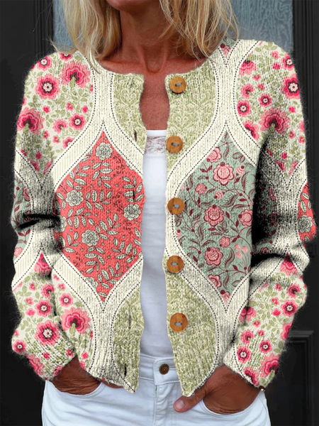 Women Knitted Geometric Long Sleeve Comfy Vintage Cardigan, Color3, Cardigans
Women Knitted Geometric Long Sleeve Comfy Vintage Cardigan, Color3, Cardigans