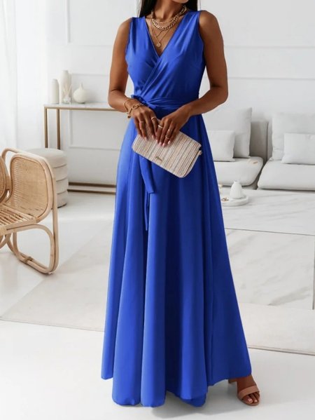 Women Plain Sleeveless Summer Split Joint Dress V Neck Daily Vintage Maxi Tank A-Line Dress, Blue, Dresses
Women Plain Sleeveless Summer Split Joint Dress V Neck Daily Vintage Maxi Tank A-Line Dress, Blue, Dresses