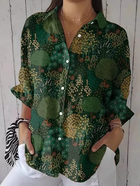 Shirt Collar Three Quarter Sleeve Gradient Pattern Regular Loose Shirt For Women, Color3, Shirts
Shirt Collar Three Quarter Sleeve Gradient Pattern Regular Loose Shirt For Women, Color3, Shirts