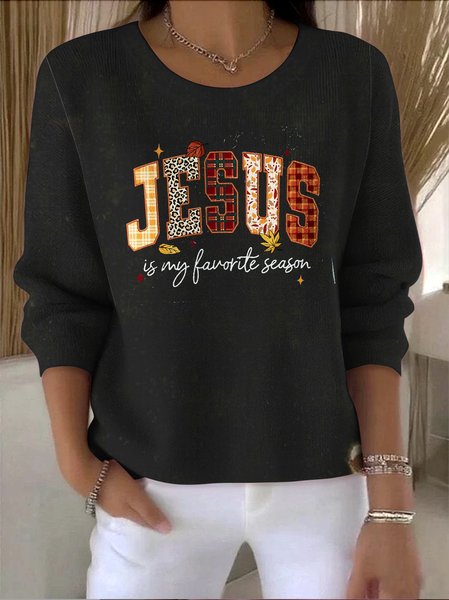 Women Cotton Text Letters Long Sleeve Comfy Vintage Sweater, Black, Sweaters
Women Cotton Text Letters Long Sleeve Comfy Vintage Sweater, Black, Sweaters