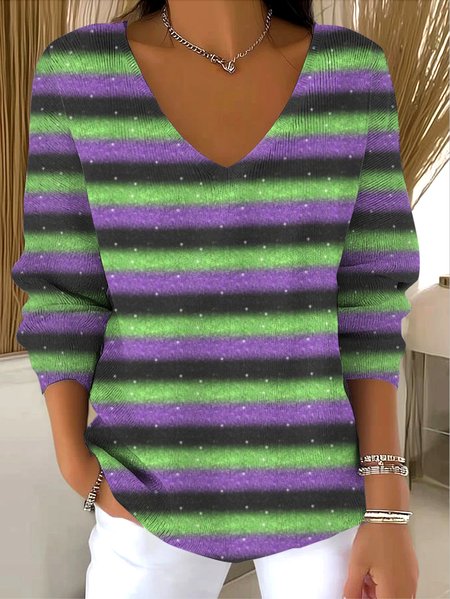Women Cotton Striped Long Sleeve Comfy Casual Sweater, Purple, Sweaters
Women Cotton Striped Long Sleeve Comfy Casual Sweater, Purple, Sweaters
