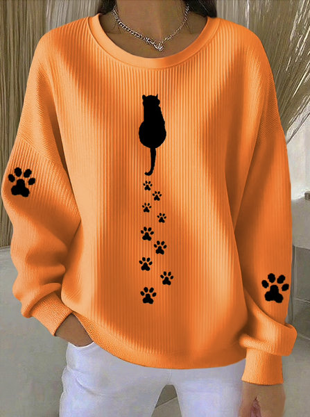 Casual Crew Neck Animal Sweatshirt, Orange, Hoodies & Sweatshirts
Casual Crew Neck Animal Sweatshirt, Orange, Hoodies & Sweatshirts