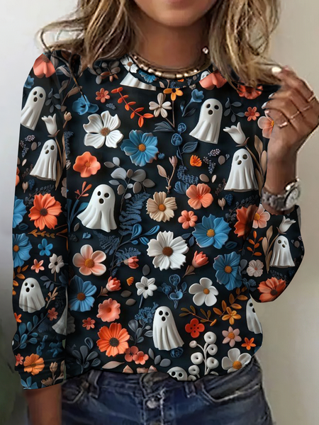 Vintage 3D Printing Crew Neck Long Sleeve T-shirt, As picture, T-shirts
Vintage 3D Printing Crew Neck Long Sleeve T-shirt, As picture, T-shirts