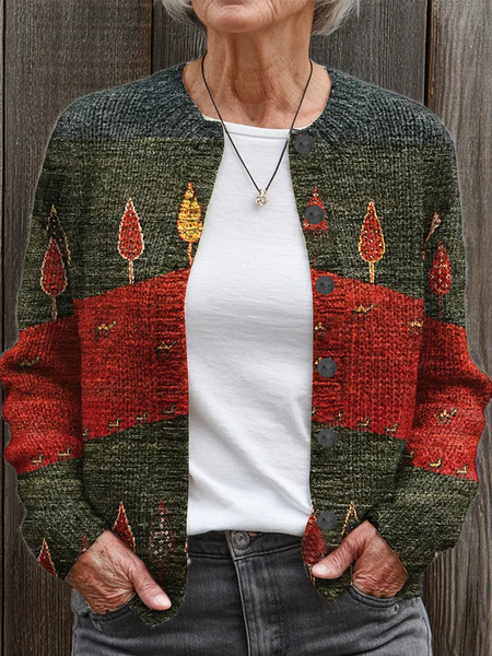 Women Christmas Printing Long Sleeve Crew Neck Vintage Spring/Fall Cardigan Outerwear, Green, Cardigans
Women Christmas Printing Long Sleeve Crew Neck Vintage Spring/Fall Cardigan Outerwear, Green, Cardigans