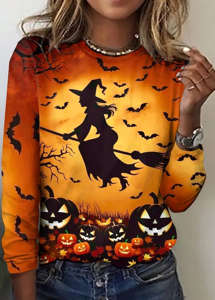 Vintage Halloween Crew Neck Long Sleeve T-shirt, Orange, T-shirts
Vintage Halloween Crew Neck Long Sleeve T-shirt, Orange, T-shirts