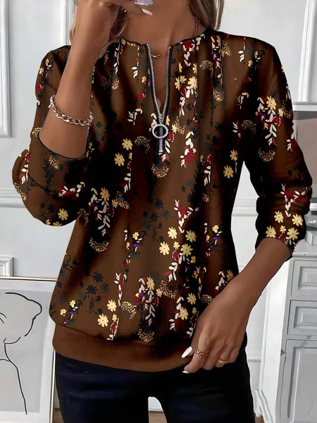 Women Floral Crew Neck Printing Casual Spring/Fall Long Sleeve Sweatshirt, Brown, Sweatshirts & Hoodies
Women Floral Crew Neck Printing Casual Spring/Fall Long Sleeve Sweatshirt, Brown, Sweatshirts & Hoodies