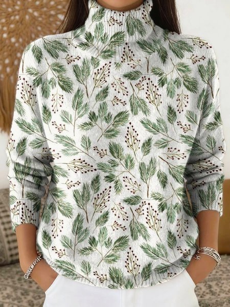 Women Floral Vintage Long Sleeve Turtleneck Winter Sweater, Green, Sweaters
Women Floral Vintage Long Sleeve Turtleneck Winter Sweater, Green, Sweaters