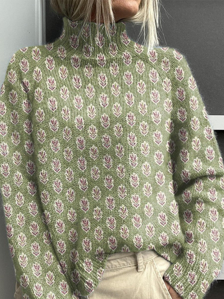 Women Floral Long Sleeve Comfy Vintage Printing Sweater, Green, Sweaters
Women Floral Long Sleeve Comfy Vintage Printing Sweater, Green, Sweaters