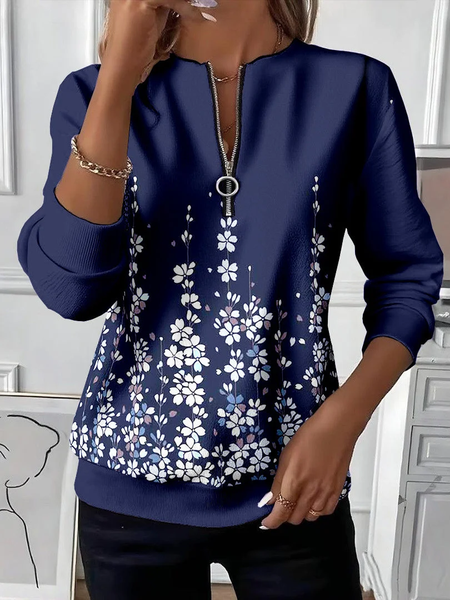 Women Floral Crew Neck Printing Casual Spring/Fall Long Sleeve Sweatshirt, Purplish blue, Sweatshirts & Hoodies
Women Floral Crew Neck Printing Casual Spring/Fall Long Sleeve Sweatshirt, Purplish blue, Sweatshirts & Hoodies