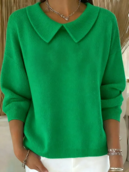 Women's Casual Print Lapel Classic Sweater, Green, Sweaters & Cardigans 
Women's Casual Print Lapel Classic Sweater, Green, Sweaters & Cardigans