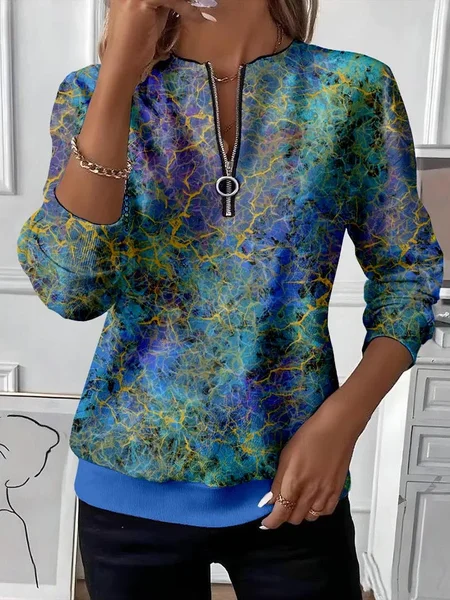 Casual Crew Neck Abstract Sweatshirt Printing, Blue, Hoodies & Sweatshirts
Casual Crew Neck Abstract Sweatshirt Printing, Blue, Hoodies & Sweatshirts