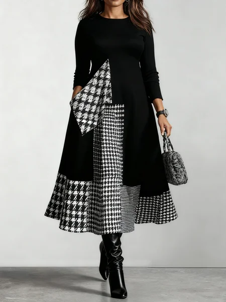 Urban Geometric Crew Neck Midi Dress, Black, Midi Dresses
Urban Geometric Crew Neck Midi Dress, Black, Midi Dresses