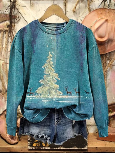 Women Christmas Crew Neck Printing Casual Spring/Fall Long Sleeve Sweatshirt, Blue, Sweatshirts & Hoodies
Women Christmas Crew Neck Printing Casual Spring/Fall Long Sleeve Sweatshirt, Blue, Sweatshirts & Hoodies