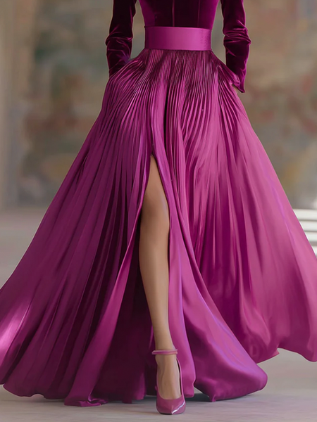 Elegant Slit Plain Skirt, As picture, Skirts
Elegant Slit Plain Skirt, As picture, Skirts