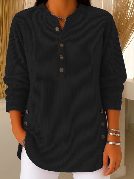 Women Plain Crew Neck Vintage Long Sleeve T-shirt, Black, Long Sleeves
Women Plain Crew Neck Vintage Long Sleeve T-shirt, Black, Long Sleeves