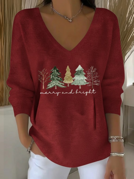 Women Christmas Long Sleeve Tee T-shirt V Neck Printing Casual Spring/Fall Top, Wine red, T-Shirts
Women Christmas Long Sleeve Tee T-shirt V Neck Printing Casual Spring/Fall Top, Wine red, T-Shirts