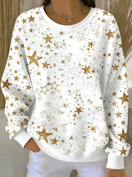 Vintage Crew Neck Star Sweatshirt, White, Hoodies & Sweatshirts
Vintage Crew Neck Star Sweatshirt, White, Hoodies & Sweatshirts