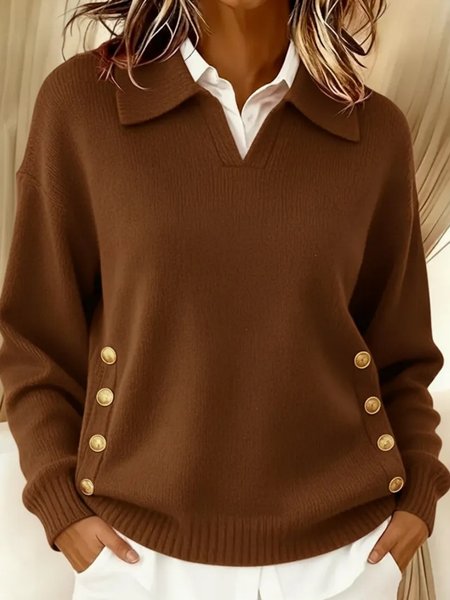 Women Plain Split Joint Winter Street Long Sleeve Shawl Collar Cotton Sweater, Deep brown, Sweaters
Women Plain Split Joint Winter Street Long Sleeve Shawl Collar Cotton Sweater, Deep brown, Sweaters