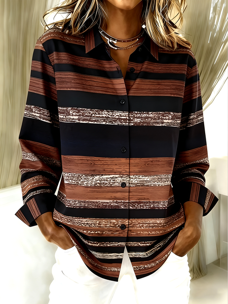 Shirt Collar Long Sleeve Plain Regular Loose Shirt For Women, Coffee, Shirts
Shirt Collar Long Sleeve Plain Regular Loose Shirt For Women, Coffee, Shirts