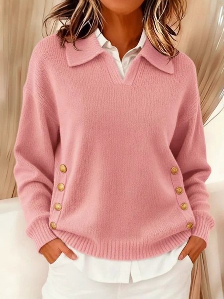 Women Plain Split Joint Winter Street Long Sleeve Shawl Collar Cotton Sweater, Pink, Sweaters
Women Plain Split Joint Winter Street Long Sleeve Shawl Collar Cotton Sweater, Pink, Sweaters