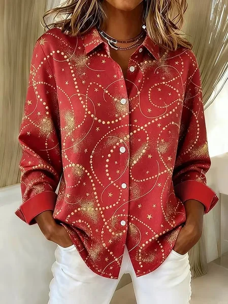 Shirt Collar Regular Sleeve Long Sleeve Festival Buckle Regular Loose Button Up Shirt Shirt For Women, Red, Shirts
Shirt Collar Regular Sleeve Long Sleeve Festival Buckle Regular Loose Button Up Shirt Shirt For Women, Red, Shirts