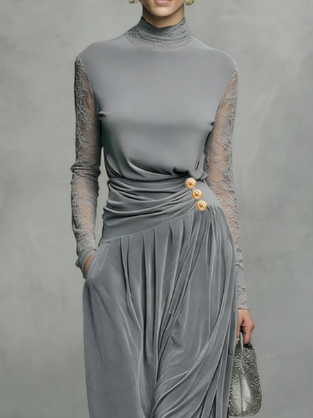 Urban Plain Turtleneck T-shirt, Gray, Tees
Urban Plain Turtleneck T-shirt, Gray, Tees