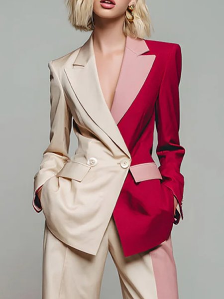 Urban Color Block Lapel Collar Blazer, As picture, Blazers
Urban Color Block Lapel Collar Blazer, As picture, Blazers