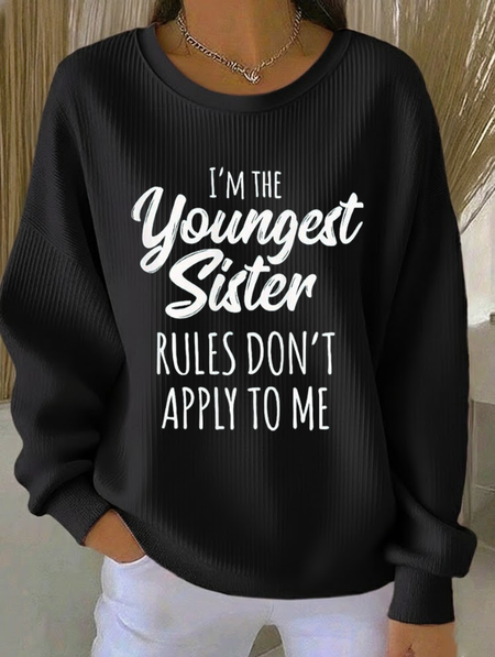 Women Text Letters Crew Neck Printing Casual Spring/Fall Long Sleeve Sweatshirt, Black, Sweatshirts & Hoodies
Women Text Letters Crew Neck Printing Casual Spring/Fall Long Sleeve Sweatshirt, Black, Sweatshirts & Hoodies