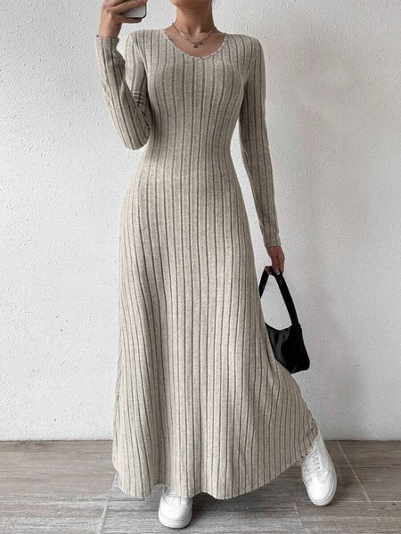 Regular Fit V Neck Plain Casual Dress With No, Khaki, Maxi Dresses
Regular Fit V Neck Plain Casual Dress With No, Khaki, Maxi Dresses