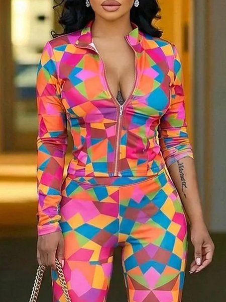 Urban Printing Geometric Stand Collar Jacket, As picture, Jackets
Urban Printing Geometric Stand Collar Jacket, As picture, Jackets