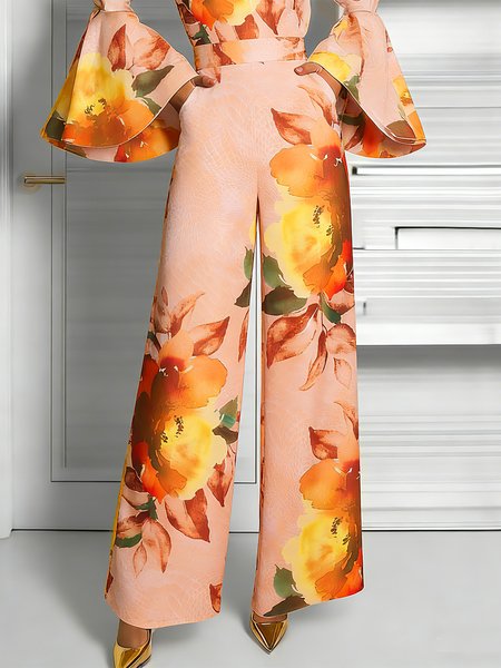 Elegant Floral Printing Wide Leg Fashion Pants, As picture, Pants
Elegant Floral Printing Wide Leg Fashion Pants, As picture, Pants