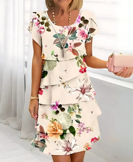 Women Floral Summer Dress Crew Neck Short Sleeve Fit & Flare Dress A-Line Dress, Off white, Dresses
Women Floral Summer Dress Crew Neck Short Sleeve Fit & Flare Dress A-Line Dress, Off white, Dresses