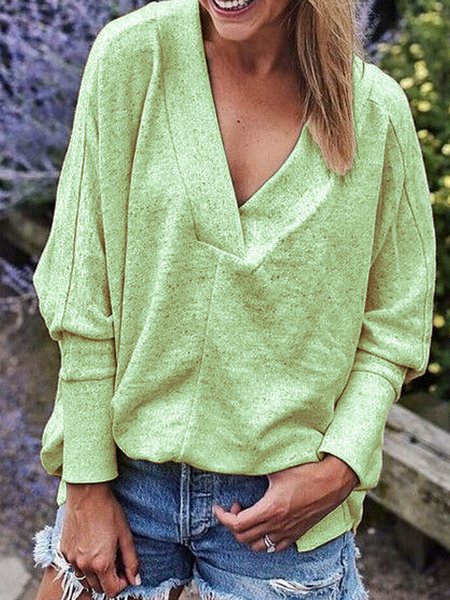 Women Plain V Neck Split Joint Vintage Spring/Fall Long Sleeve Sweatshirt, Aqua, Sweatshirts & Hoodies
Women Plain V Neck Split Joint Vintage Spring/Fall Long Sleeve Sweatshirt, Aqua, Sweatshirts & Hoodies